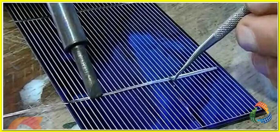 Các nguyên vật liệu sản xuất pin năng lượng mặt trời 3 Đặt các điểm tiếp điện