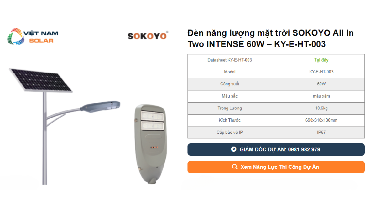 Den nang luong mat troi SOKOYO All In Two INTENSE 60W – KY E HT 003
