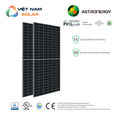 Tấm Pin NLMT Astronergy Solar 540WP - 2 Mặt Kính [Giá Sỉ]