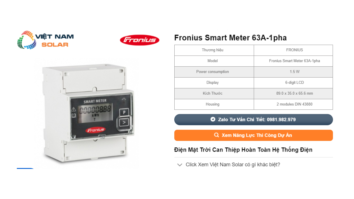 Fronius Smart Meter 63A 1pha 1