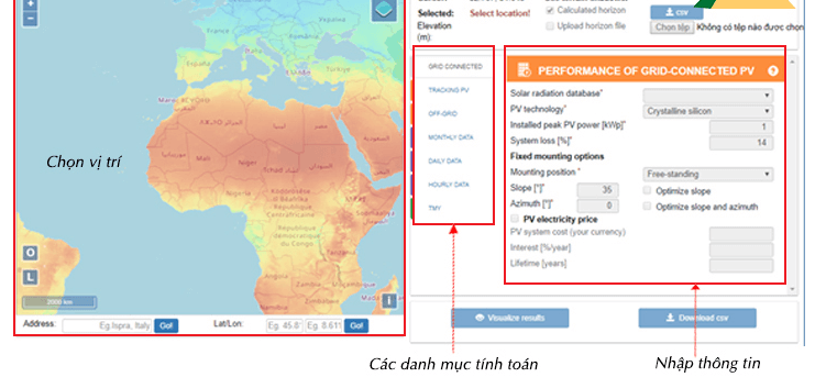 Top 5 phần mềm tính toán năng lượng mặt trời hiệu quả hàng đầu 4 Phần mềm PVGIS
