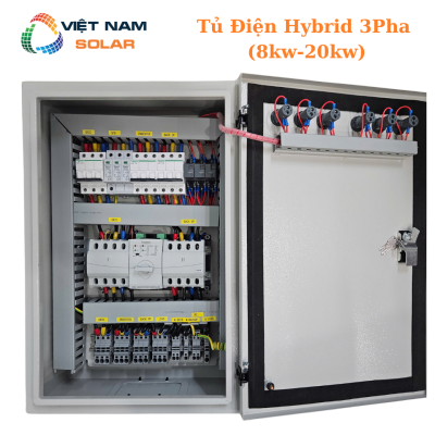 Tủ Điện Hybrid 3 Pha 8KW - 20KW Chuyển Nguồn Tự Động Khi Mất Điện