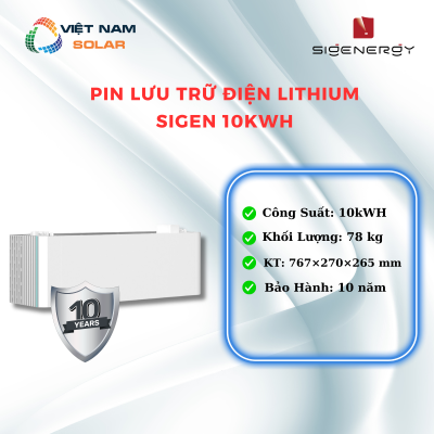Pin Lưu Trữ Điện Lithium Sigen 10kWh