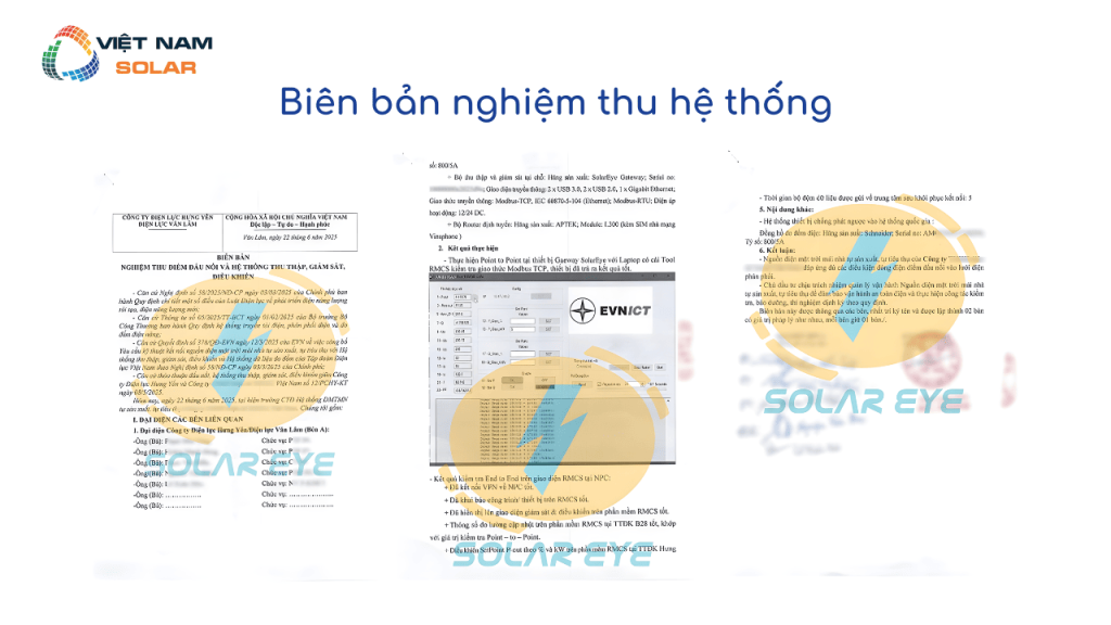 Giá Scada Solar Eye - Giải Pháp Kết Nối, Giám Sát Được EVN Xác Nhận Đáp Ứng 58/NĐ-CP 2 Bien ban nghiem thu he thong 1