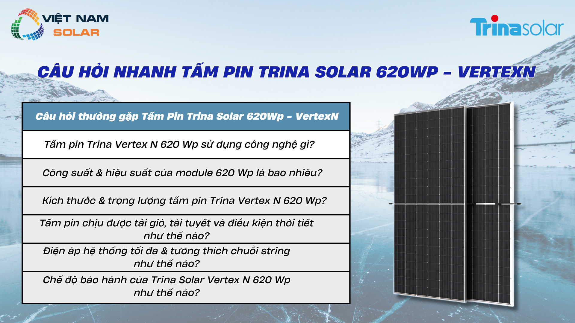 Cau hoi nhanh Tam Pin Trina Solar 620Wp