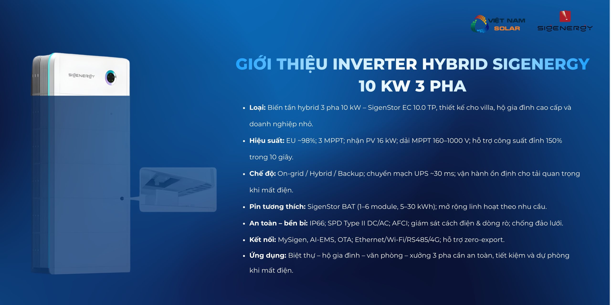 SigenStor EC 10.0 TP - Inverter Hybrid Sigenergy 10 kW 3 Pha 1 inverter hybrid sigenergy 10 kw 3 pha sigenstor ec 10 tp scaled