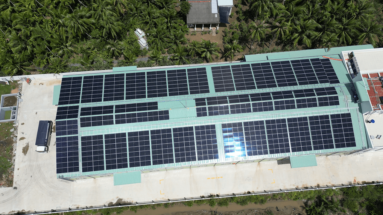 Lắp Điện Mặt Trời Cho Doanh Nghiệp Công Suất 293KWP Tại Somekco Bến Tre