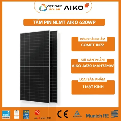 AIKO-A630-MAH72Mw - Tấm Pin NLMT AIKO 630WP - COMET 1N72