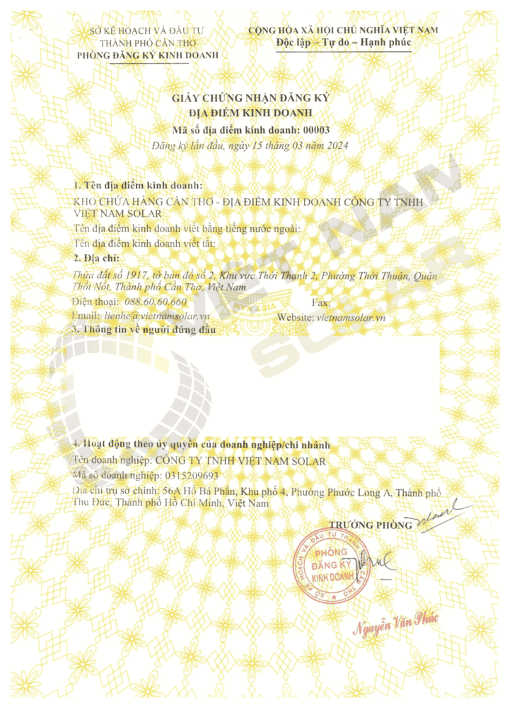 ddkd03 kho chua hang thot not 2 viet nam solar